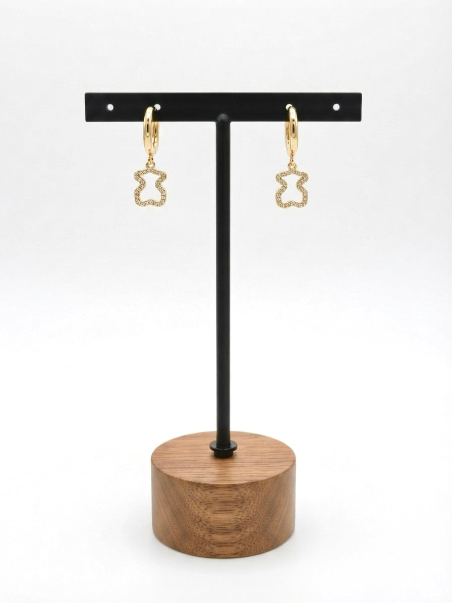 Pendientes Aros Osito gold
