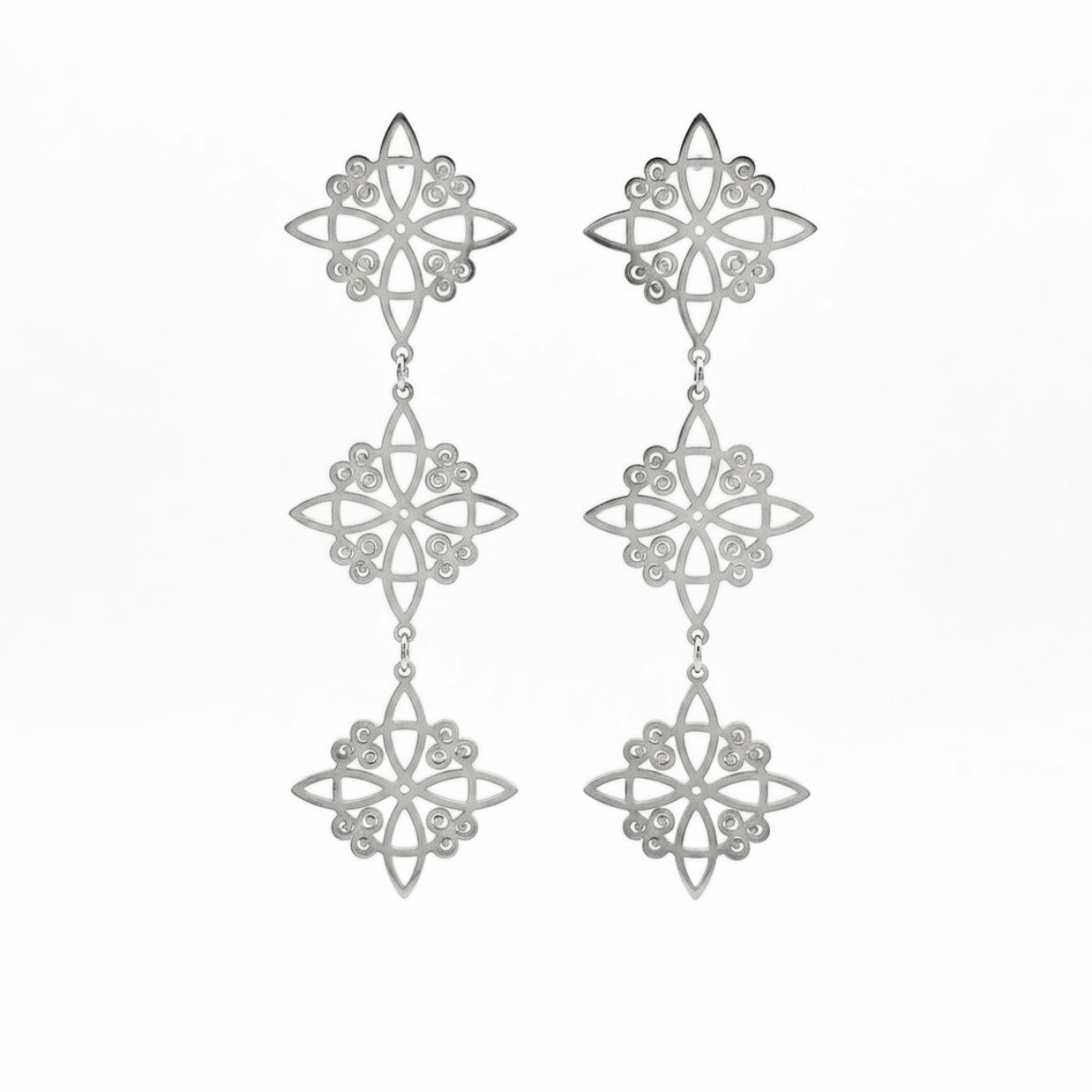 Pendientes Cruz silver