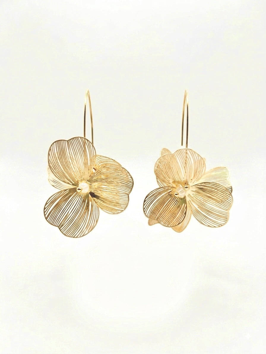 Pendientes Saz gold