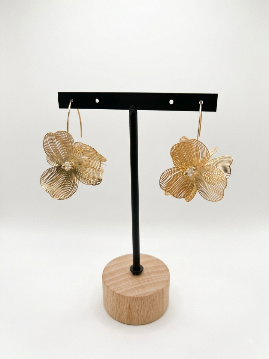 Pendientes Saz gold