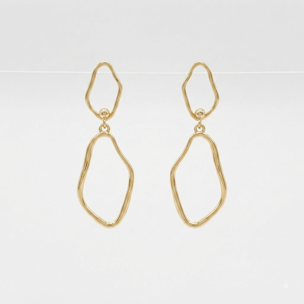 Pendientes Ovalados gold