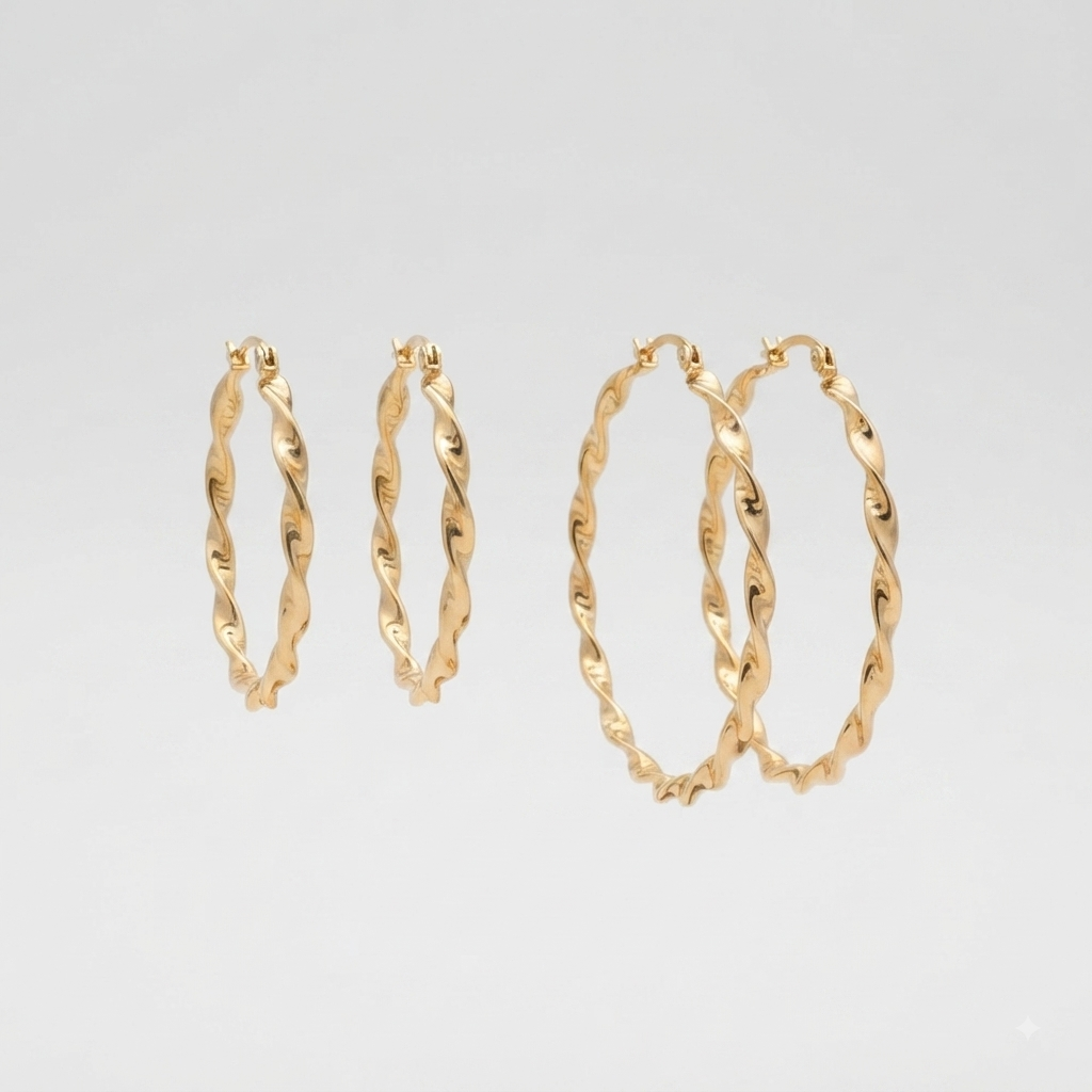 Pendientes Aros trenzados gold
