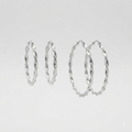 Pendientes Aros Trenzados silver